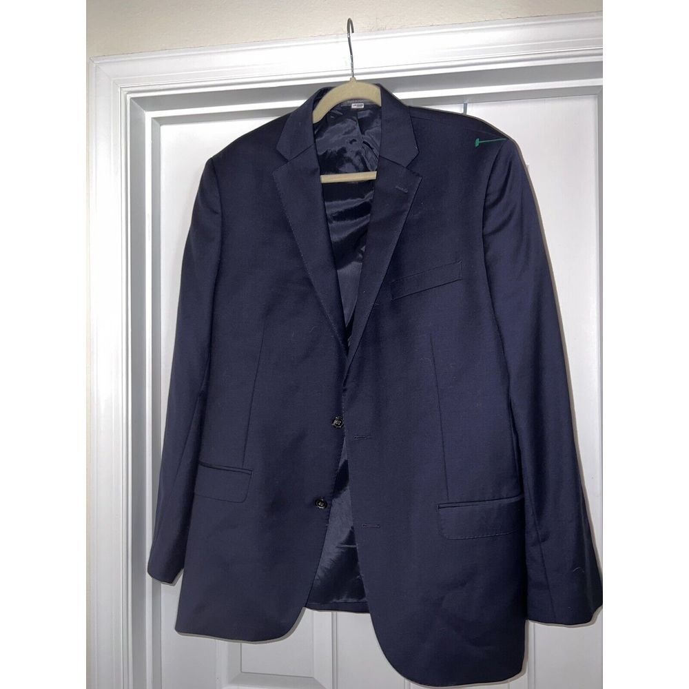 Lauren‎ Ralph Lauren Slim Fit Blazer/Sport Coat Wool Navy Blue Men 43L SALE